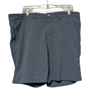 Tasc Performance Men 38 Bamboo Golf Shorts Weekender Gray Blue Tailored Stretch